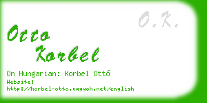 otto korbel business card